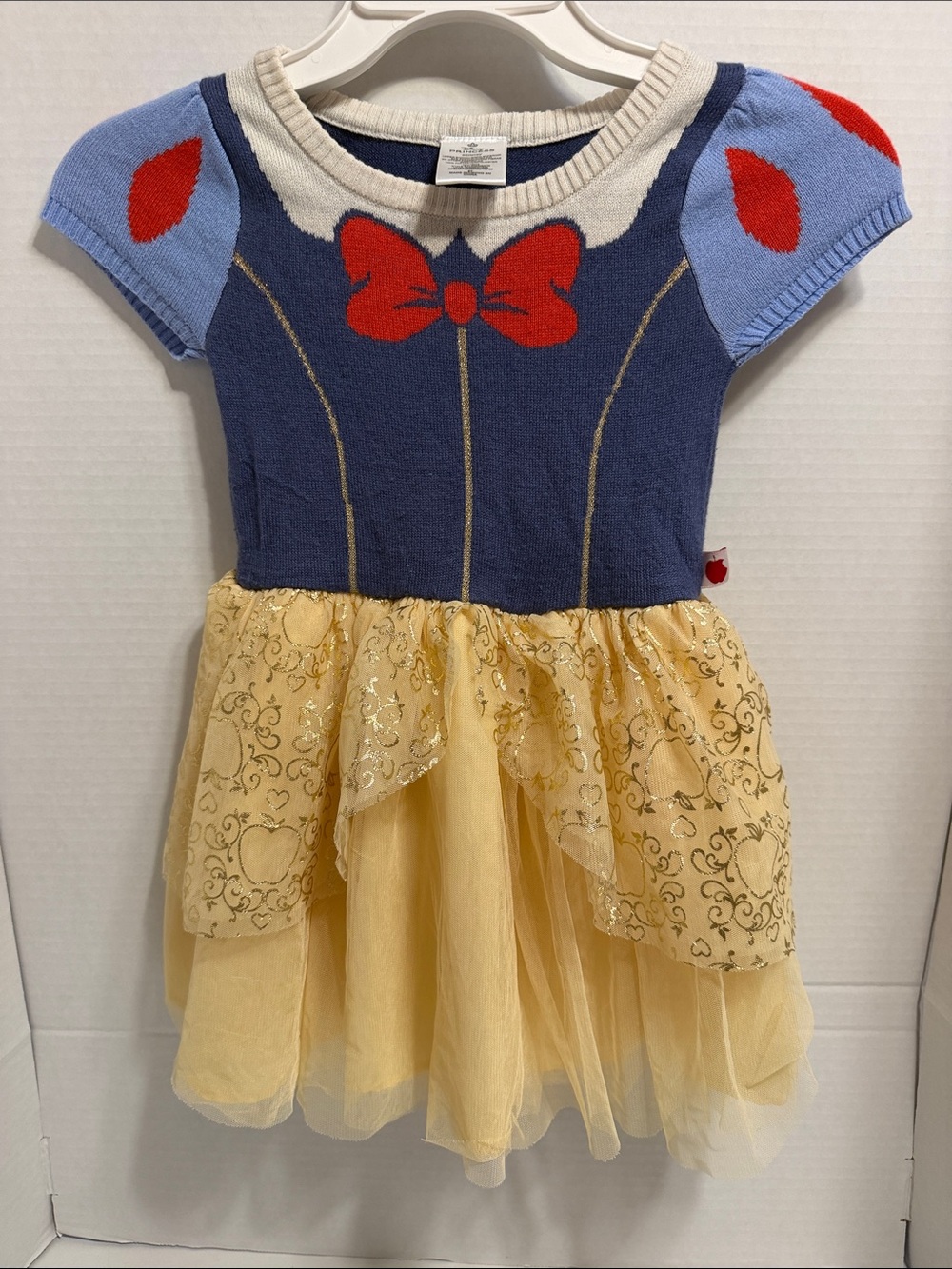 Girls Disney Snow White Princess Bow Dress Costume